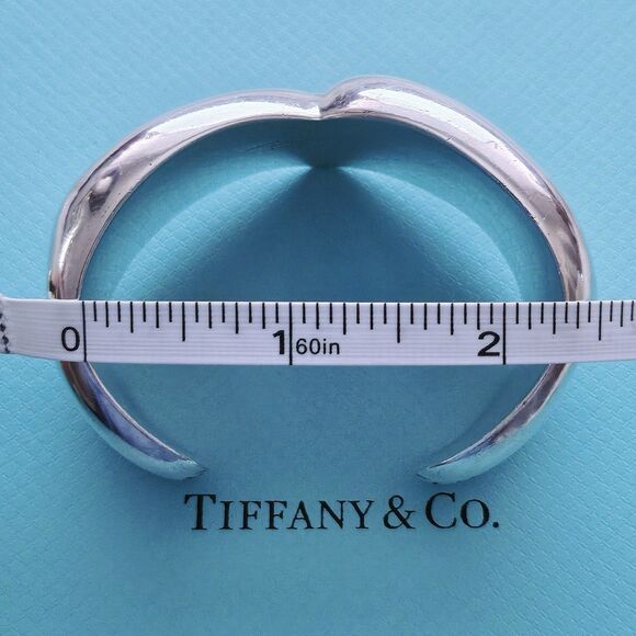 🧧SOLD🎋RARE Vintage 1979 Tiffany & Co. Elsa Peretti Libra Cuff Silver Bracelet - Picture 8 of 9